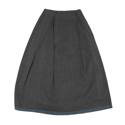 JURGEN LEHL Silk Blend Hem Panel Skirt Gray Size M