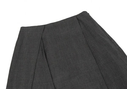 JURGEN LEHL Silk Blend Hem Panel Skirt Gray Size M