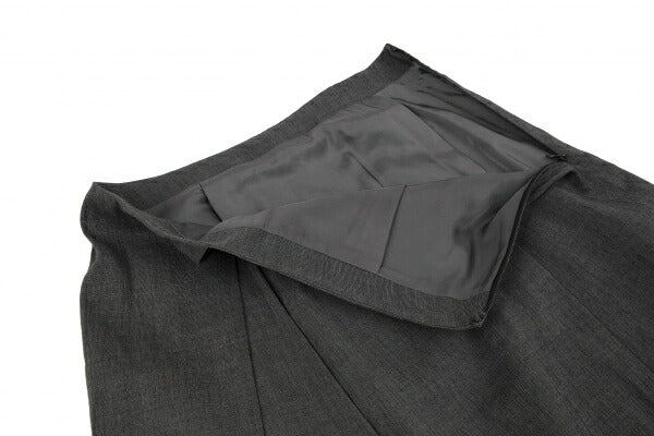 JURGEN LEHL Silk Blend Hem Panel Skirt Gray Size M