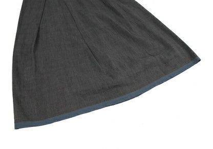 JURGEN LEHL Silk Blend Hem Panel Skirt Gray Size M