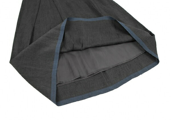 JURGEN LEHL Silk Blend Hem Panel Skirt Gray Size M
