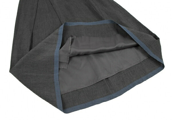 JURGEN LEHL Silk Blend Hem Panel Skirt Gray Size M