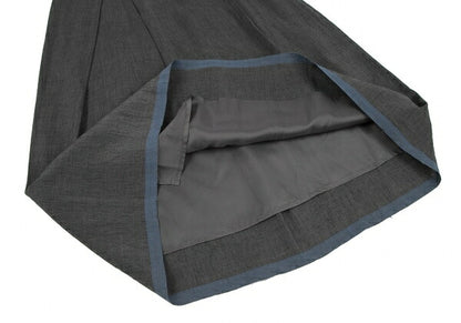 JURGEN LEHL Silk Blend Hem Panel Skirt Gray Size M