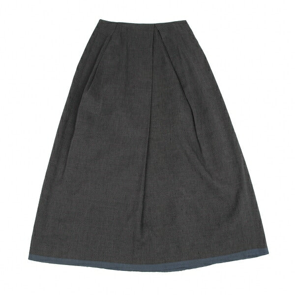 JURGEN LEHL Silk Blend Hem Panel Skirt Gray Size M
