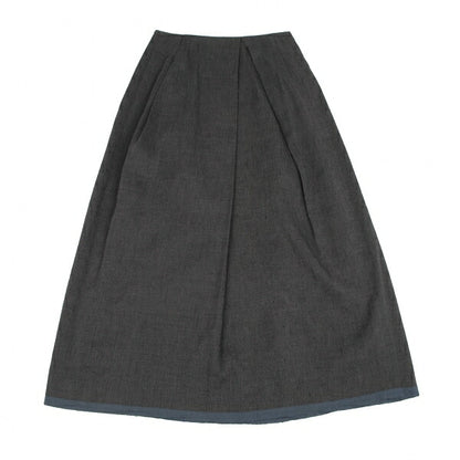 JURGEN LEHL Silk Blend Hem Panel Skirt Gray Size M