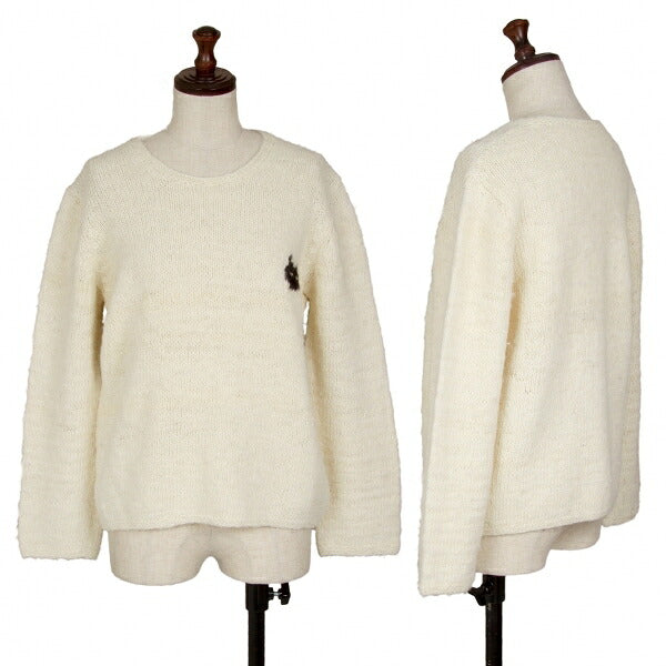 JURGEN LEHL One-Point Alpaca Sweater Cream Size M