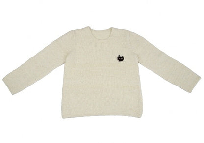 JURGEN LEHL One-Point Alpaca Sweater Cream Size M