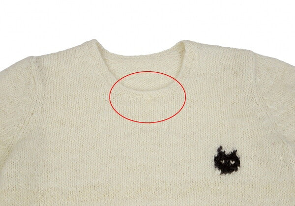 JURGEN LEHL One-Point Alpaca Sweater Cream Size M