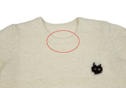 JURGEN LEHL One-Point Alpaca Sweater Cream Size M