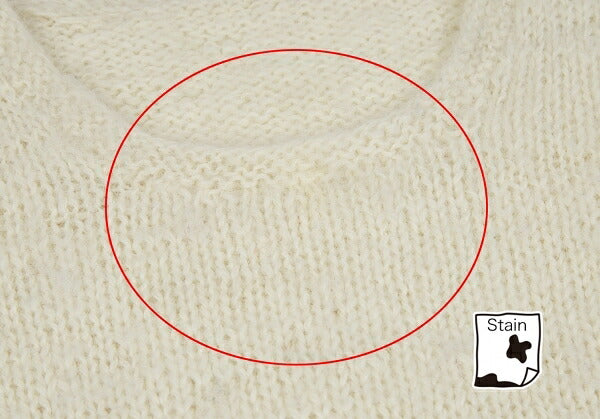 JURGEN LEHL One-Point Alpaca Sweater Cream Size M