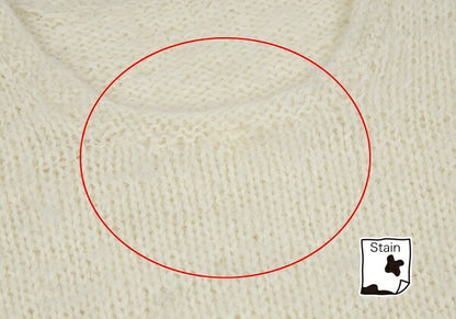 JURGEN LEHL One-Point Alpaca Sweater Cream Size M