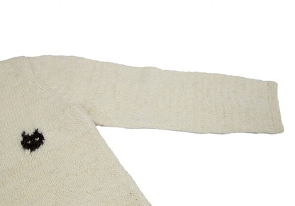 JURGEN LEHL One-Point Alpaca Sweater Cream Size M