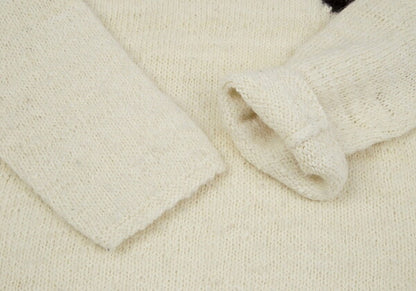 JURGEN LEHL One-Point Alpaca Sweater Cream Size M