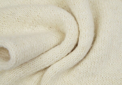 JURGEN LEHL One-Point Alpaca Sweater Cream Size M