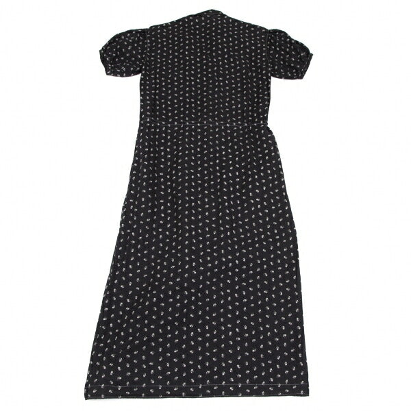 PINK HOUSE Small Floral Print Gathered Dress Black Size M