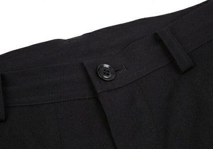Y's Wool Rayon Washer Finish Pants Black Size 2