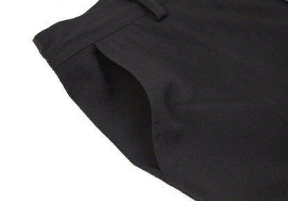 Y's Wool Rayon Washer Finish Pants Black Size 2
