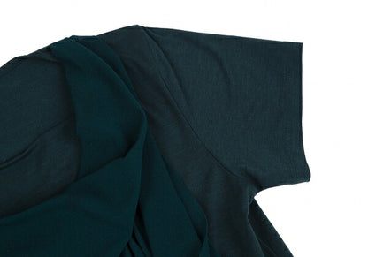 ISSEY MIYAKE Drape Mesh Layered T-Shirt Dark Green Size 2