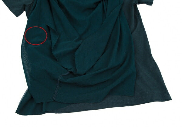 ISSEY MIYAKE Drape Mesh Layered T-Shirt Dark Green Size 2