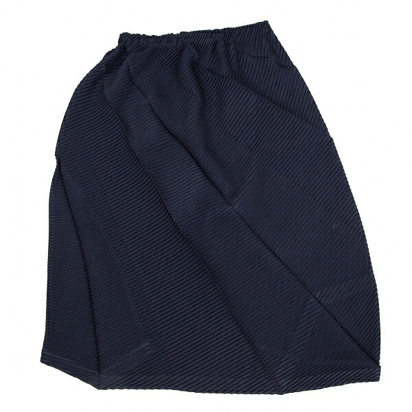ISSEY MIYAKE 19SS Bias Zigzag Pleated Skirt Navy Size 2