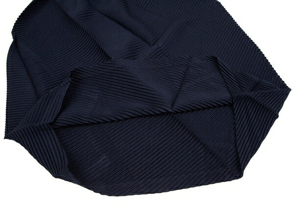 ISSEY MIYAKE 19SS Bias Zigzag Pleated Skirt Navy Size 2