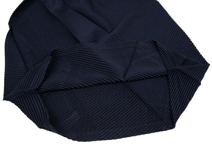 ISSEY MIYAKE 19SS Bias Zigzag Pleated Skirt Navy Size 2