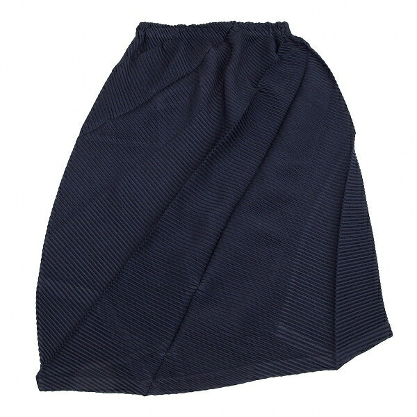 ISSEY MIYAKE 19SS Bias Zigzag Pleated Skirt Navy Size 2