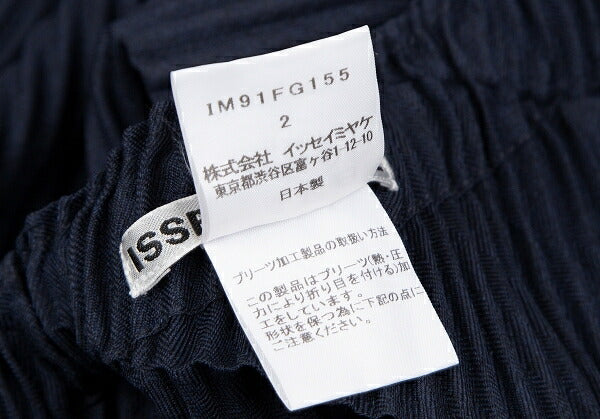 ISSEY MIYAKE 19SS Bias Zigzag Pleated Skirt Navy Size 2