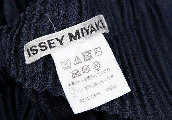 ISSEY MIYAKE 19SS Bias Zigzag Pleated Skirt Navy Size 2