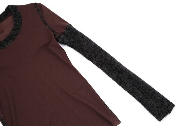 Jean Paul GAULTIER FEMME Hairy Knit Power Shirt Red Size 40