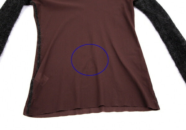 Jean Paul GAULTIER FEMME Hairy Knit Power Shirt Red Size 40