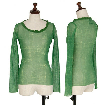 Jean Paul GAULTIER FEMME Knit Frill Shirt Green Size 40