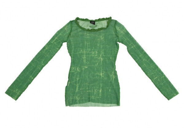 Jean Paul GAULTIER FEMME Knit Frill Shirt Green Size 40