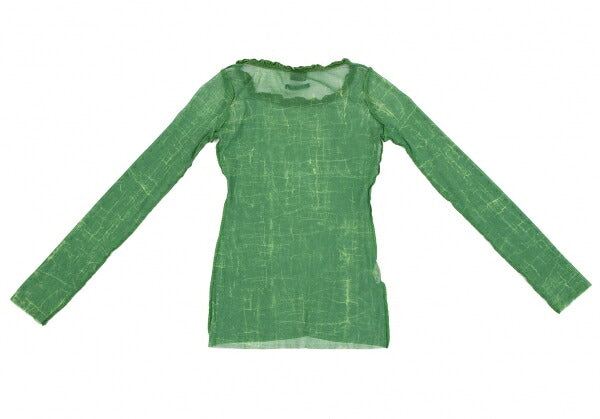 Jean Paul GAULTIER FEMME Knit Frill Shirt Green Size 40