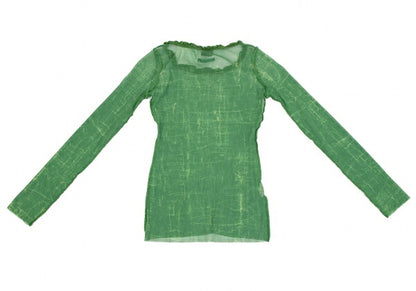Jean Paul GAULTIER FEMME Knit Frill Shirt Green Size 40