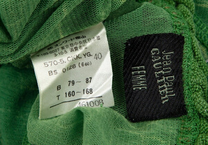 Jean Paul GAULTIER FEMME Knit Frill Shirt Green Size 40