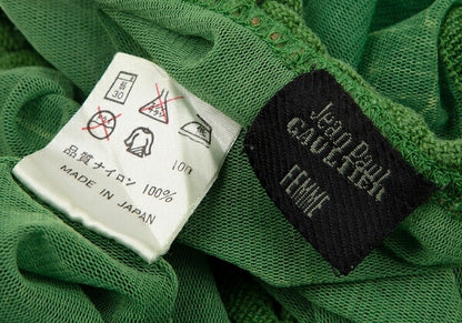 Jean Paul GAULTIER FEMME Knit Frill Shirt Green Size 40