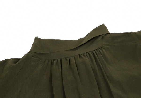 FOXEY Silk Back Gathered Blouse Green Size 40