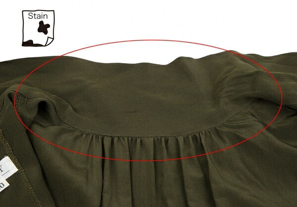 FOXEY Silk Back Gathered Blouse Green Size 40
