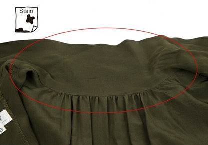 FOXEY Silk Back Gathered Blouse Green Size 40