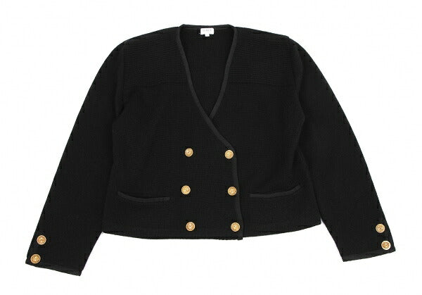 FOXEY Cashmere Knit Double-Breasted Jacket Black Size F