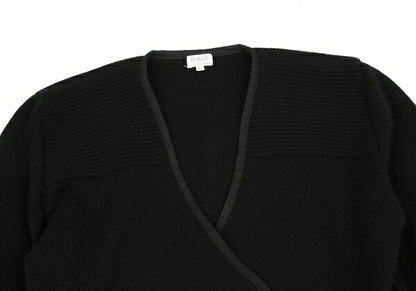 FOXEY Cashmere Knit Double-Breasted Jacket Black Size F