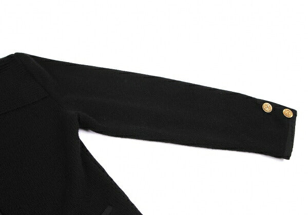 FOXEY Cashmere Knit Double-Breasted Jacket Black Size F