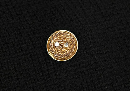 FOXEY Cashmere Knit Double-Breasted Jacket Black Size F