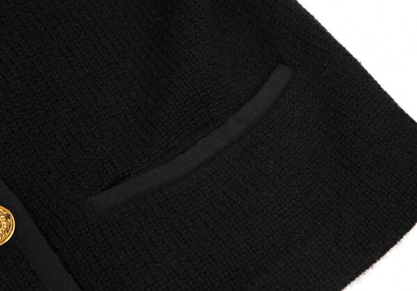 FOXEY Cashmere Knit Double-Breasted Jacket Black Size F