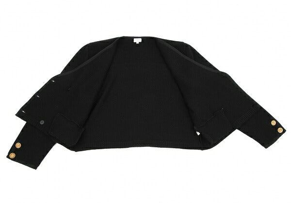 FOXEY Cashmere Knit Double-Breasted Jacket Black Size F