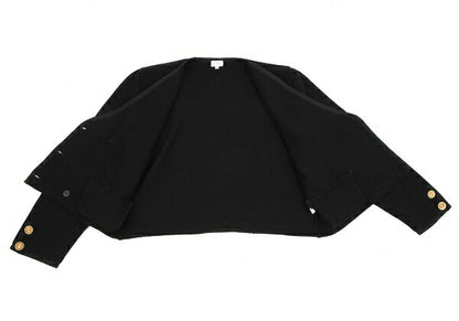 FOXEY Cashmere Knit Double-Breasted Jacket Black Size F