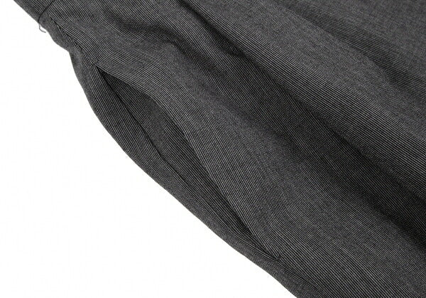FOXEY Wool Two-Tuck Wrap Midi Skirt Gray Size 42