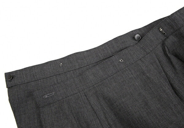 FOXEY Wool Two-Tuck Wrap Midi Skirt Gray Size 42