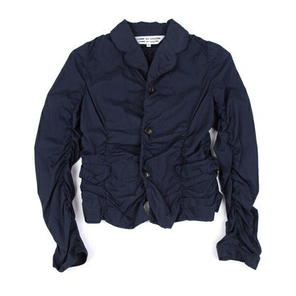 COMME des GARCONS Cotton Shirring Gather Jacket Navy Size XS